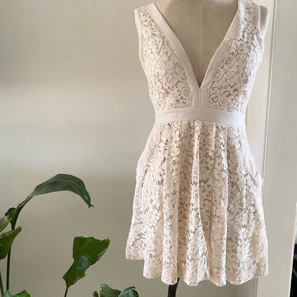 Free People Ivory Lace Dress